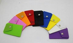 Nice 3M silicone card holder wallet,3M phone card wallet silicone,3M memory card