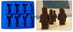 Robot shape ice mold silicone ice cube tray 