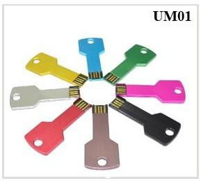 Metal Key shape USB flash pen drive