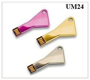 Metal Key shape USB flash pen drive 2