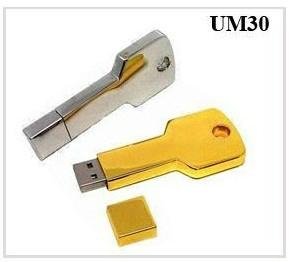 Metal Key shape USB flash pen drive 3