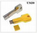 Metal Key shape USB flash pen drive 3