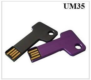 Metal Key shape USB flash pen drive 4