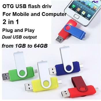 Dual OTG mobile USB flash pen drive