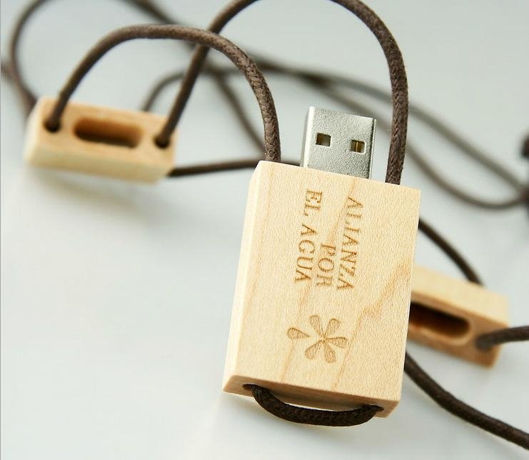 wooden USB flash pen drive