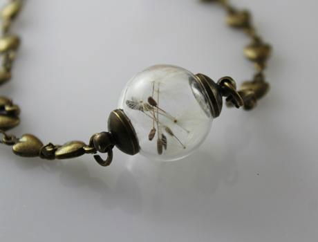  Dandelion Seed Glass Orb Terrarium Necklace 3