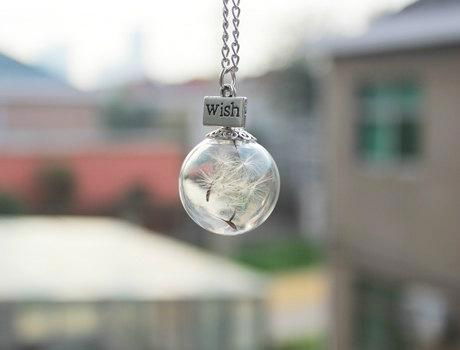  Dandelion Seed Glass Orb Terrarium Necklace 5