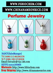 Murano Glass Perfume Bottle Pendant Necklace