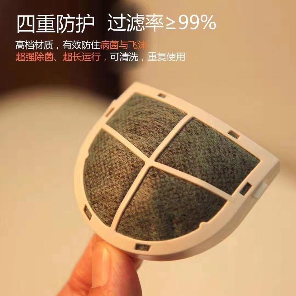 Denxy Rechargeable mask Anti virus anti flu face mask fine air filter with Filte 2