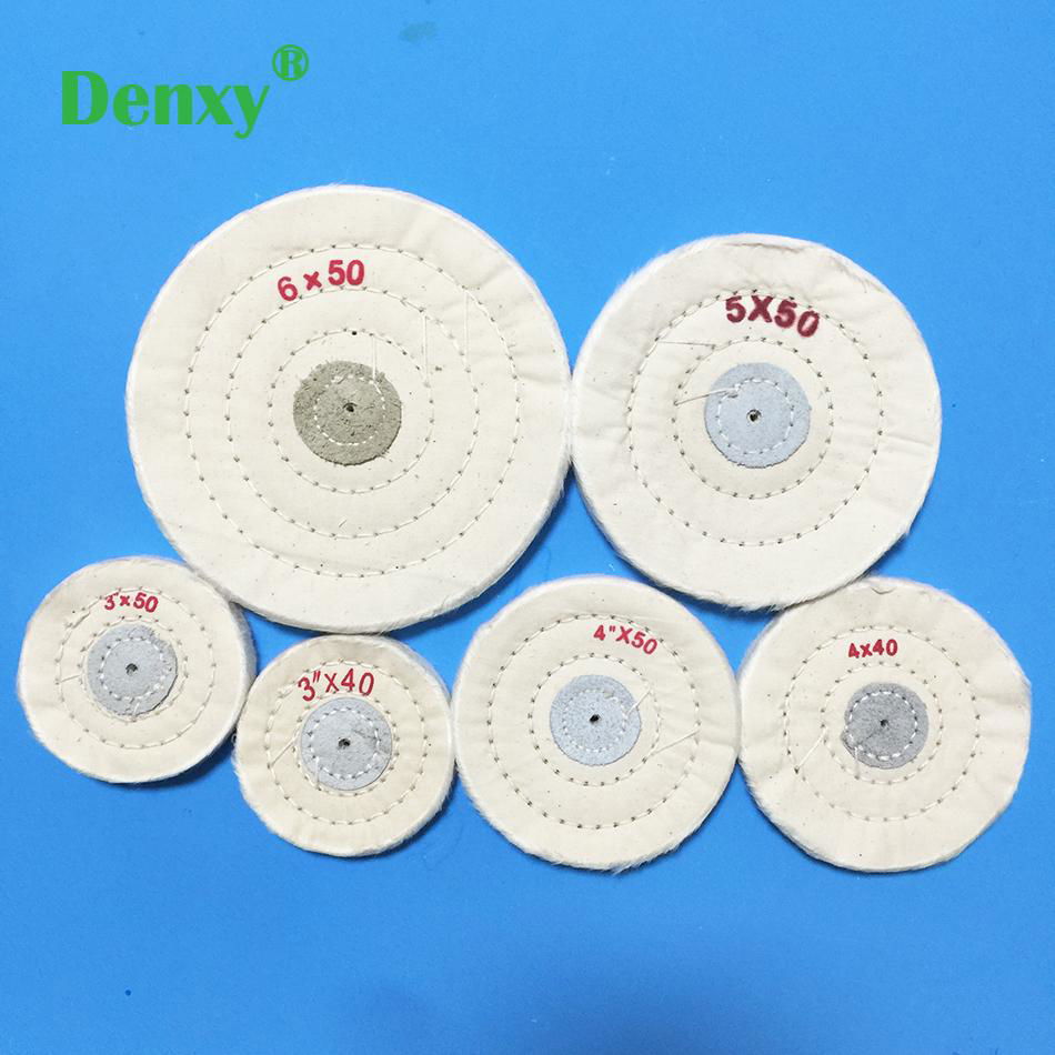 Dental White Cloth Round Flannel Wheel Dental lab denture cloth polishing wheel 