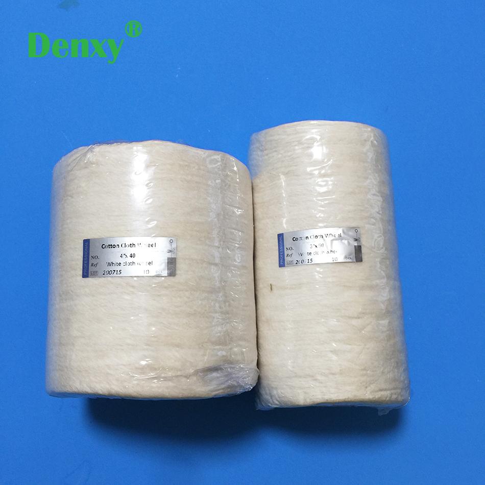 Dental White Cloth Round Flannel Wheel Dental lab denture cloth polishing wheel  5