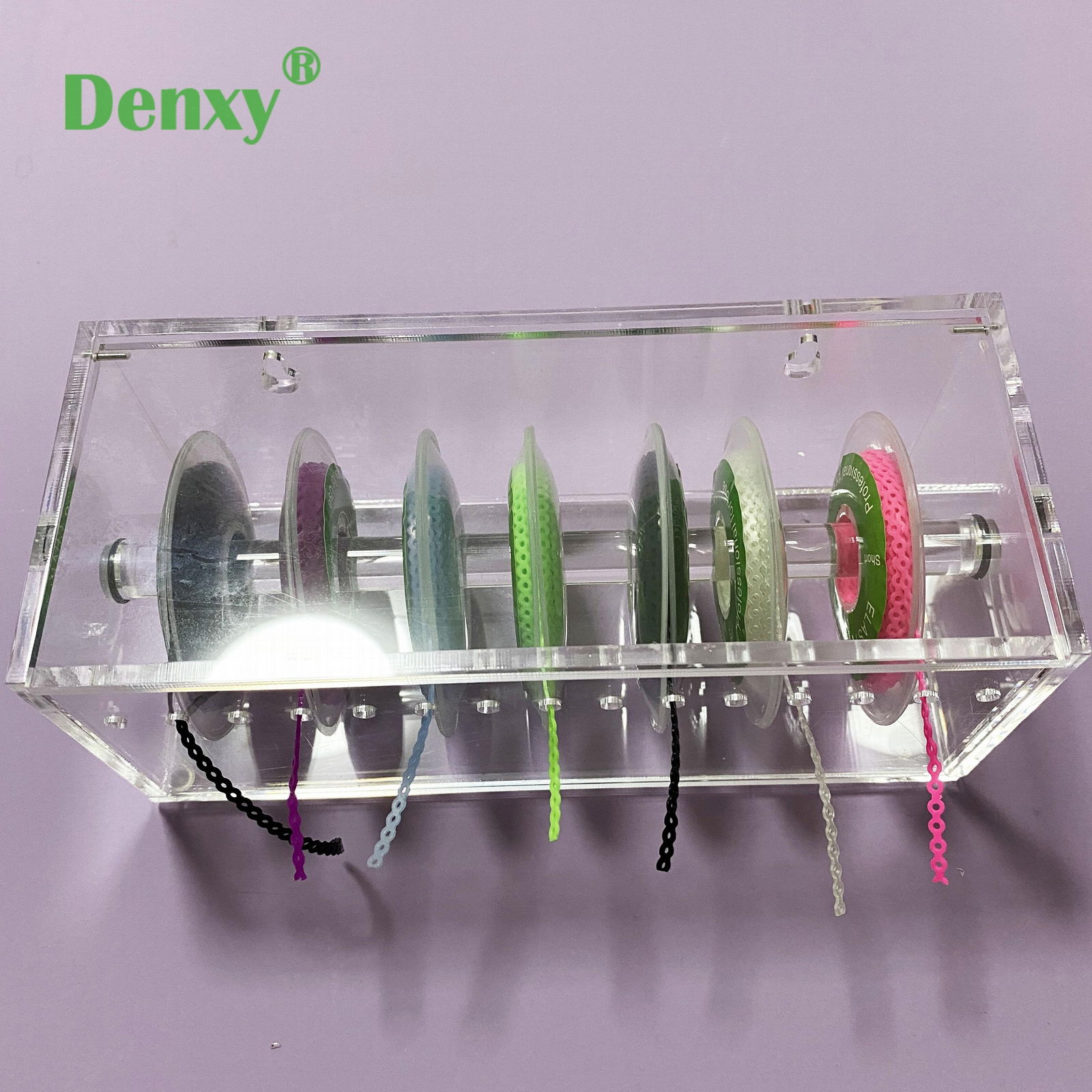 Dental Orthodontic Power Chain Acrylic Dispenser Placing Box Power Chain