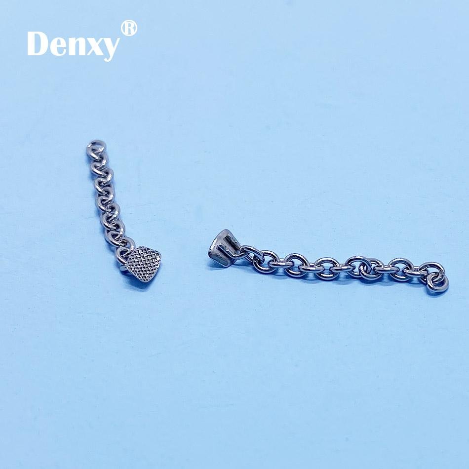 Denxy Quality dental Orthodontic Lingual Button with Chain Dental Lingual Tracti 4