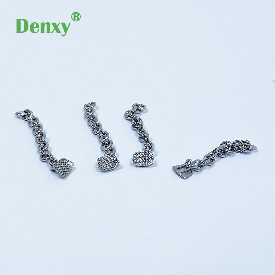 Denxy Quality dental Orthodontic Lingual Button with Chain Dental Lingual Tracti 2