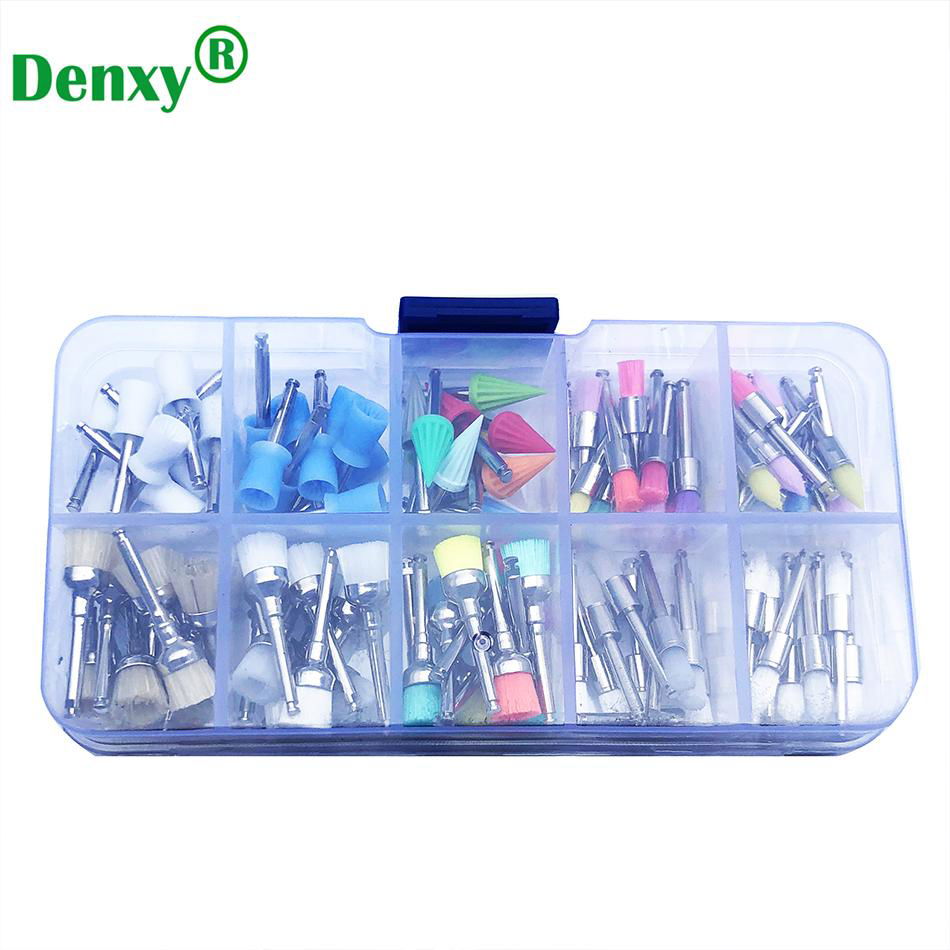 Dental Lab Latch Flat Polishing Prophy Brushes Cups Mixed Polish Polisher Dental 3