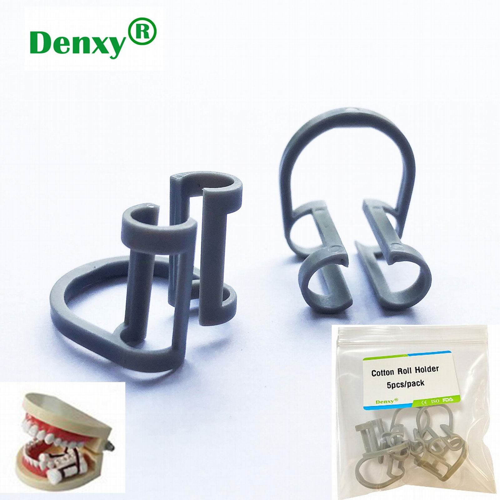 Dental Cotton Roll Holder Clip Disposable Dental Isolator Clinic dentist Tool