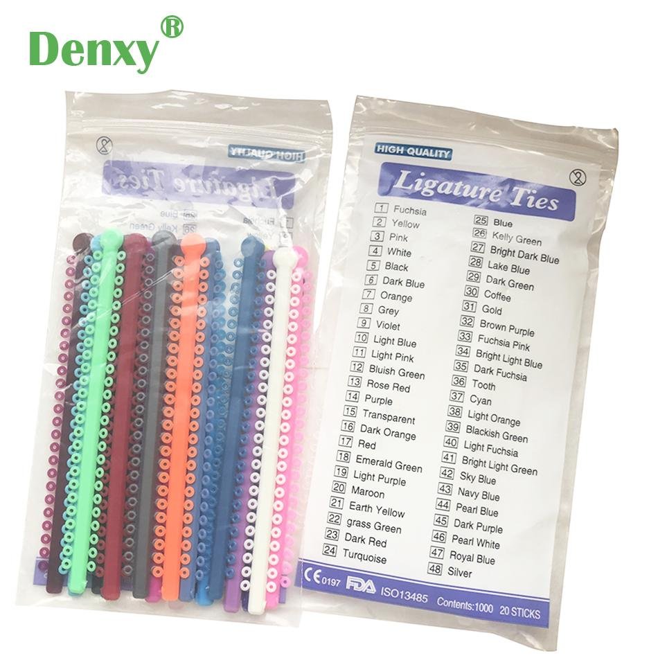 Dental Orthodontic Elastic Ligature Ties Bands for Brackets Braces Colourful O r 4