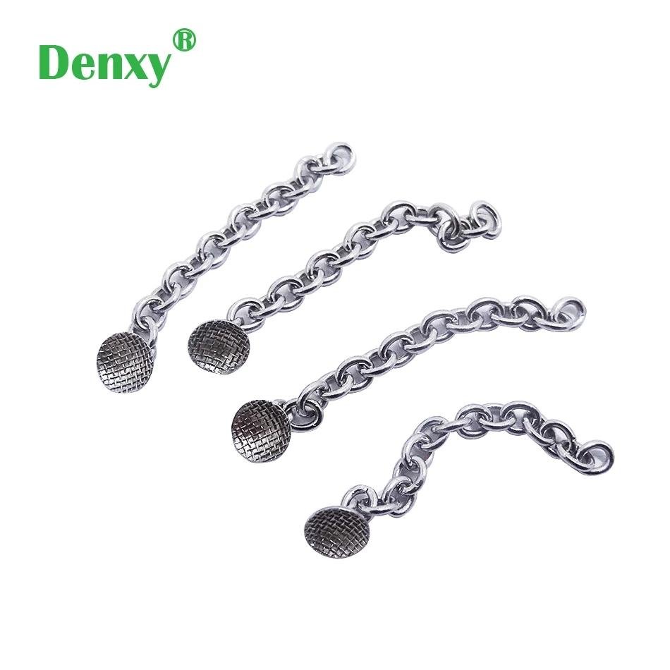 Denxy Quality dental Orthodontic Lingual Button with Chain Dental Lingual Tracti 3