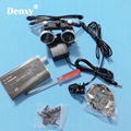 Dental 2.5/3.5X Binocular Loupe Surgery Magnifier with Headlight LED Light 