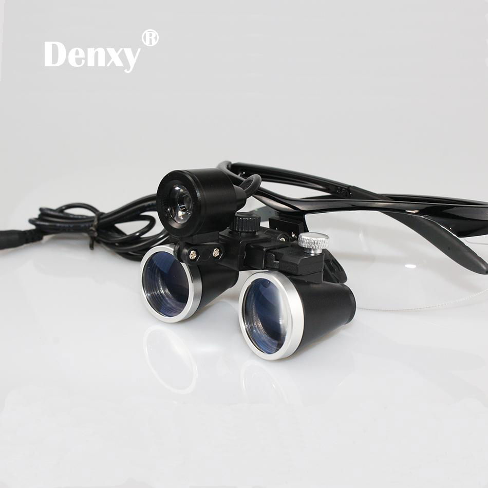 Dental 2.5/3.5X Binocular Loupe Surgery Magnifier with Headlight LED Light  5