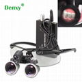 Dental 2.5/3.5X Binocular Loupe Surgery Magnifier with Headlight LED Light 