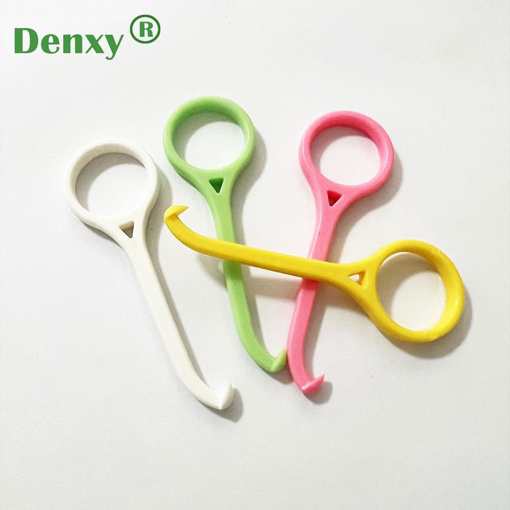 Denxy Orthodontic Invisible Braces Remover Tool Colorful Plastic Hook 3
