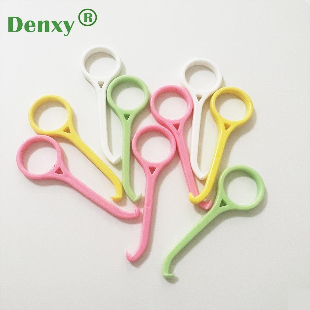 Denxy Orthodontic Invisible Braces Remover Tool Colorful Plastic Hook 4
