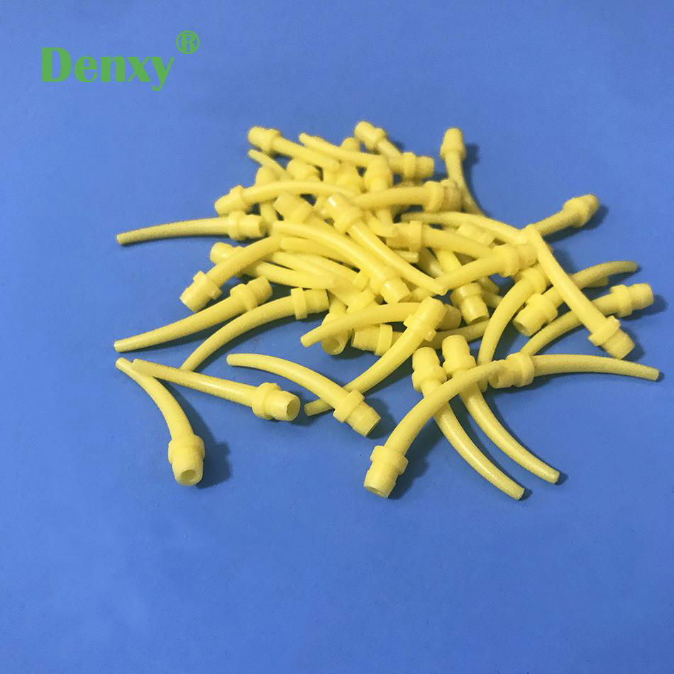 Intra Oral Mixing Tips Yellow Mixer Syringe Dental Disposable Tube Dental Mixing 5