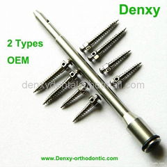 Dental mini implant orthodontic screw system