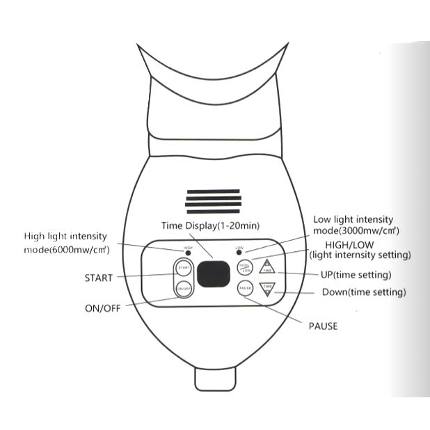 Dental Portable Cold Light Instrument Oral Teeth Whitening Bleaching Machine LED 5