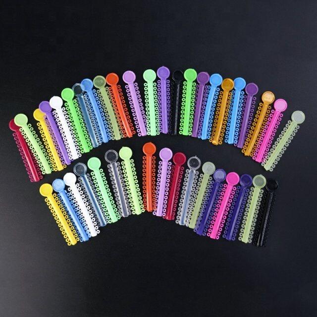 orthodontic dental elastics mixed colors dental