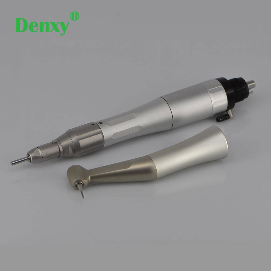 Denxy Dental Low Speed handpiece set Contra Angle Handpiece Kit dental Straight  5