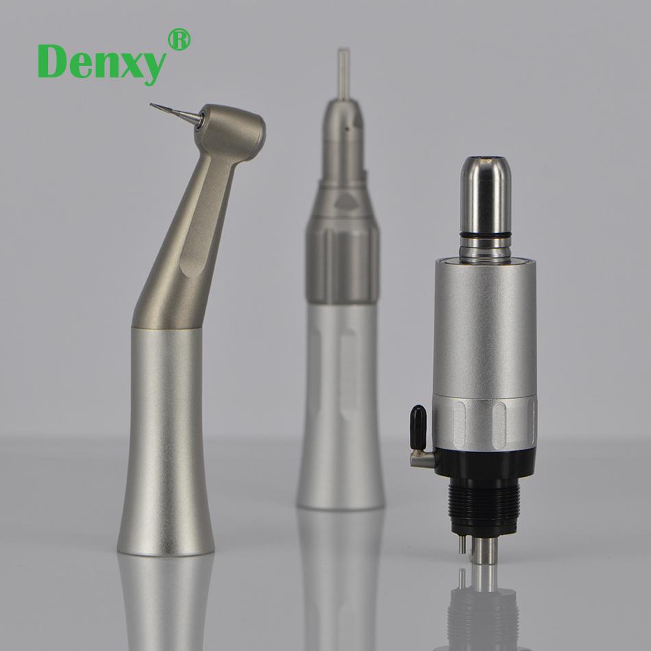 Denxy Dental Low Speed handpiece set Contra Angle Handpiece Kit dental Straight