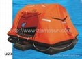 throw over type selfrighting inflatable liferaft for yacht type UZ 