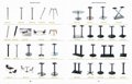 metal  furniture legs and other parts