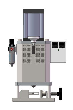 Pneumatic + manual composite vertical injection molding machine