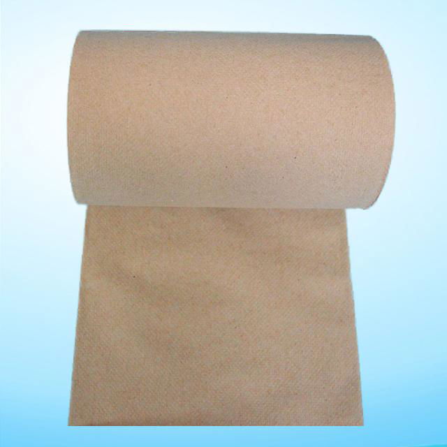 1ply 80m ROLL Towel Unbleached kraft Recycled Pulp Paper Towel Roll 2