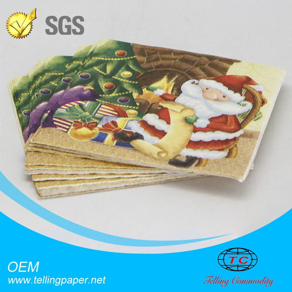 2ply 3ply Printed Christmas Napkin/Party Napkin paper tissue 2