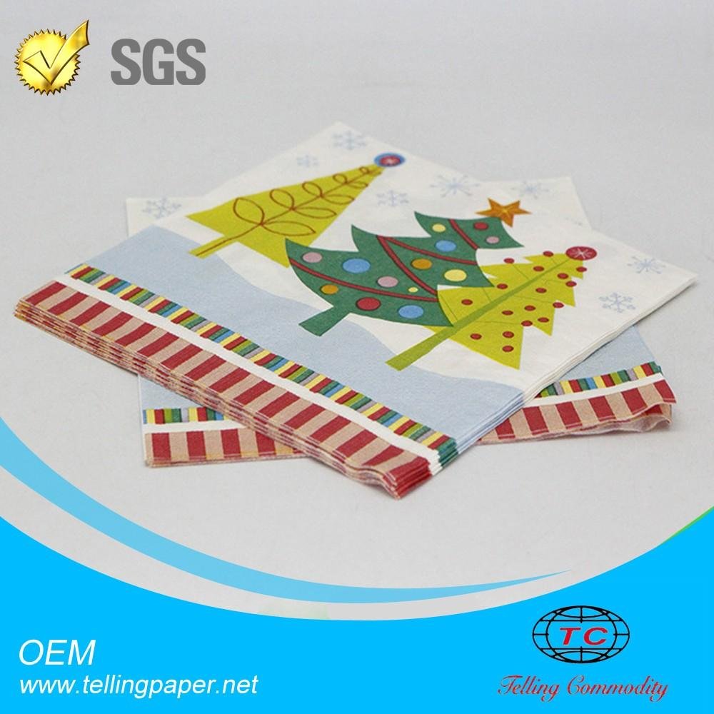 2層3層印刷聖誕節餐巾紙派對餐巾紙 3