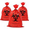 Red Yellow Customized Autoclave Plastic Biohazard Garbage Bag Medical Waste Bag  2
