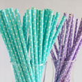 Factory New Design Biodegradable Striped Metal Gold Paper Straws 5