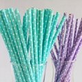 Factory New Design Biodegradable Striped Metal Gold Paper Straws