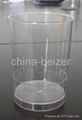 Transparent plastic cup