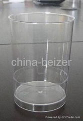 Transparent plastic cup