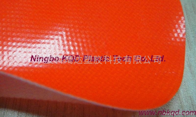 阻燃熒光PVC夾網佈防護服面料 5