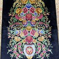 2x3 Handmade Silk Persian Area Rug With Floral