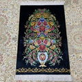 2x3 Handmade Silk Persian Area Rug With Floral 1