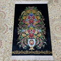 2x3 Handmade Silk Persian Area Rug With