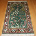 3x5 Handmade Silk Carpet With Bird