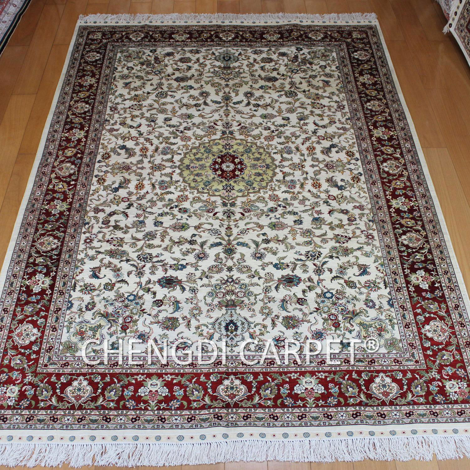 5.5x8ft Handmade Persian Silk Carpet